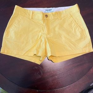 Old Navy yellow shorts. Size 6. No wear on seams.